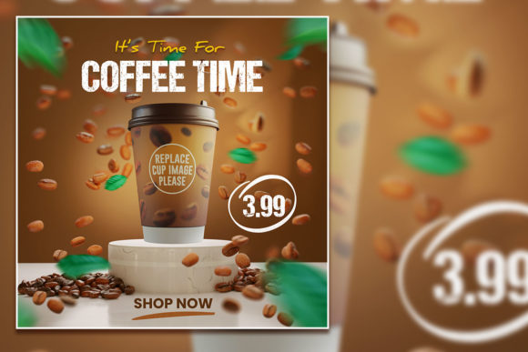 Effortless Coffee-Themed Social Media Graphics