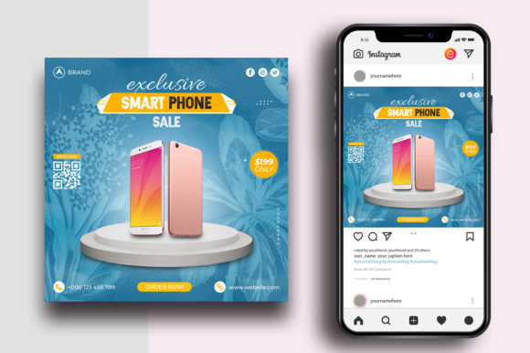 Smart Phone Sale Social Media Pos: A Designer's Template for High-Converting Ads