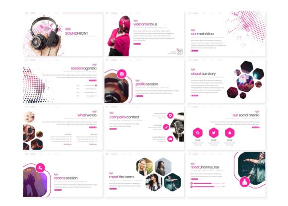 Soundfront: A Premium PowerPoint Template for Modern Branding